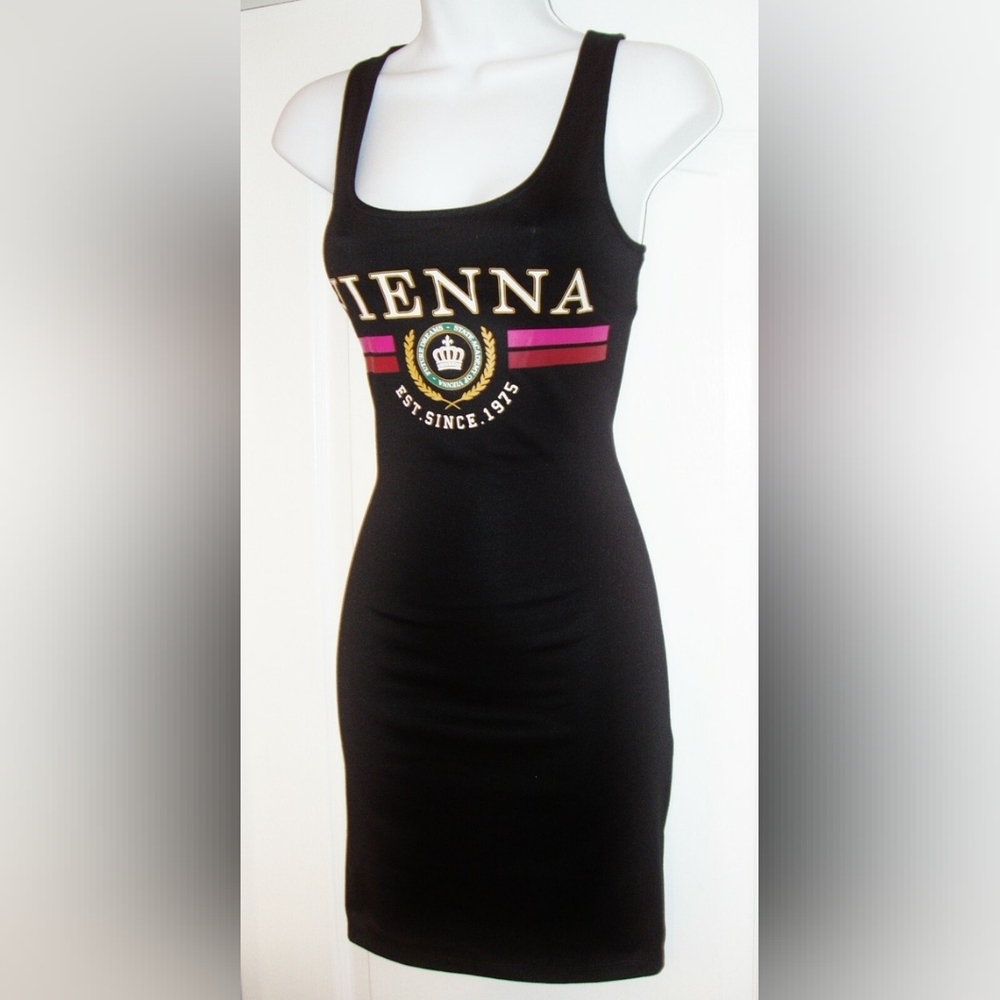 H&M Black and Pink Strapless Bodycon Dress